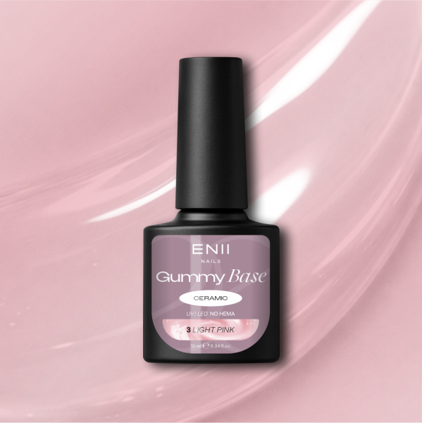 Gummy Base Ceramic 3 Light pink - gumová báze na nehty 10 ml
