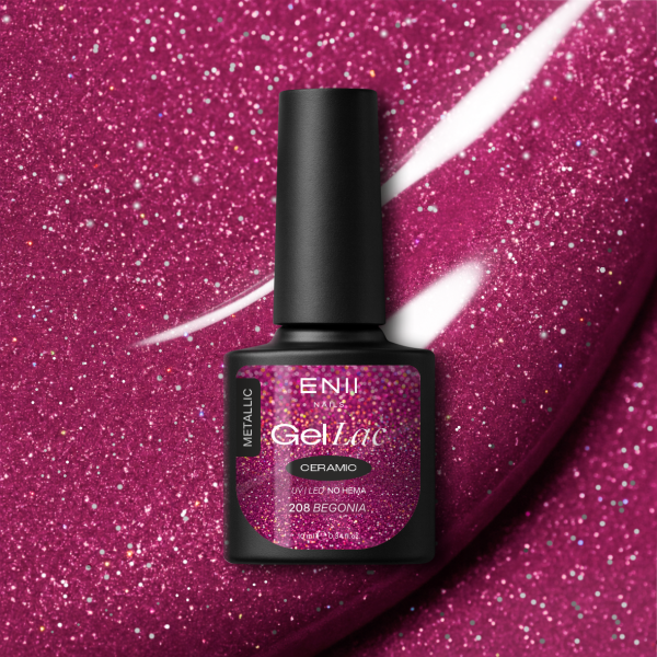 Gel lak Ceramic 208 Begonia - gelový lak bez HEMA, 10 ml