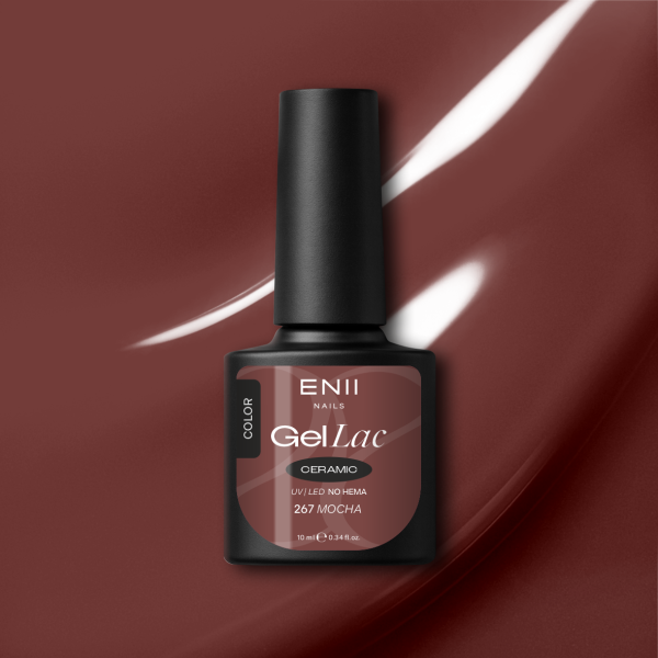 Gel lak Ceramic 267 Mocha - gelový lak bez HEMA, 10 ml