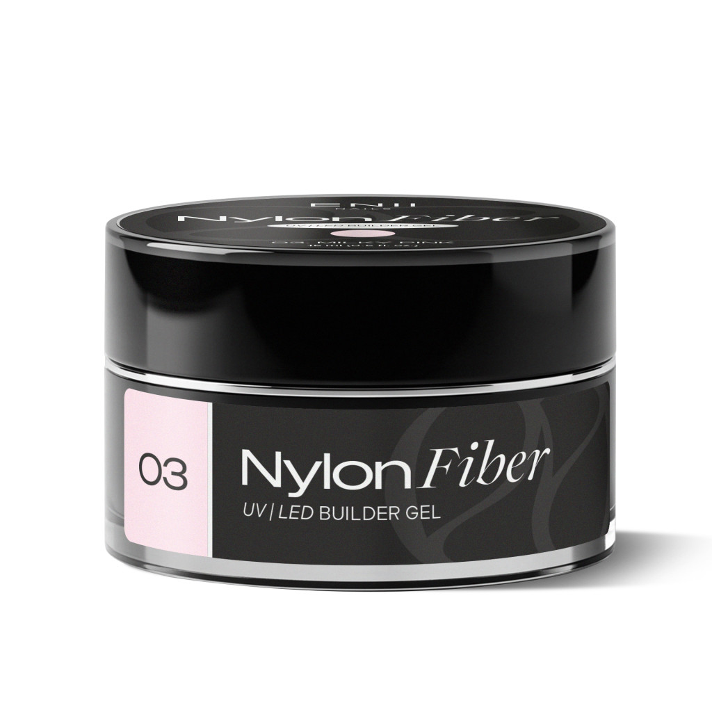 ENII Nylon Fiber Gel 03 Milky Pink - stavební UV LED gel, 15 ml