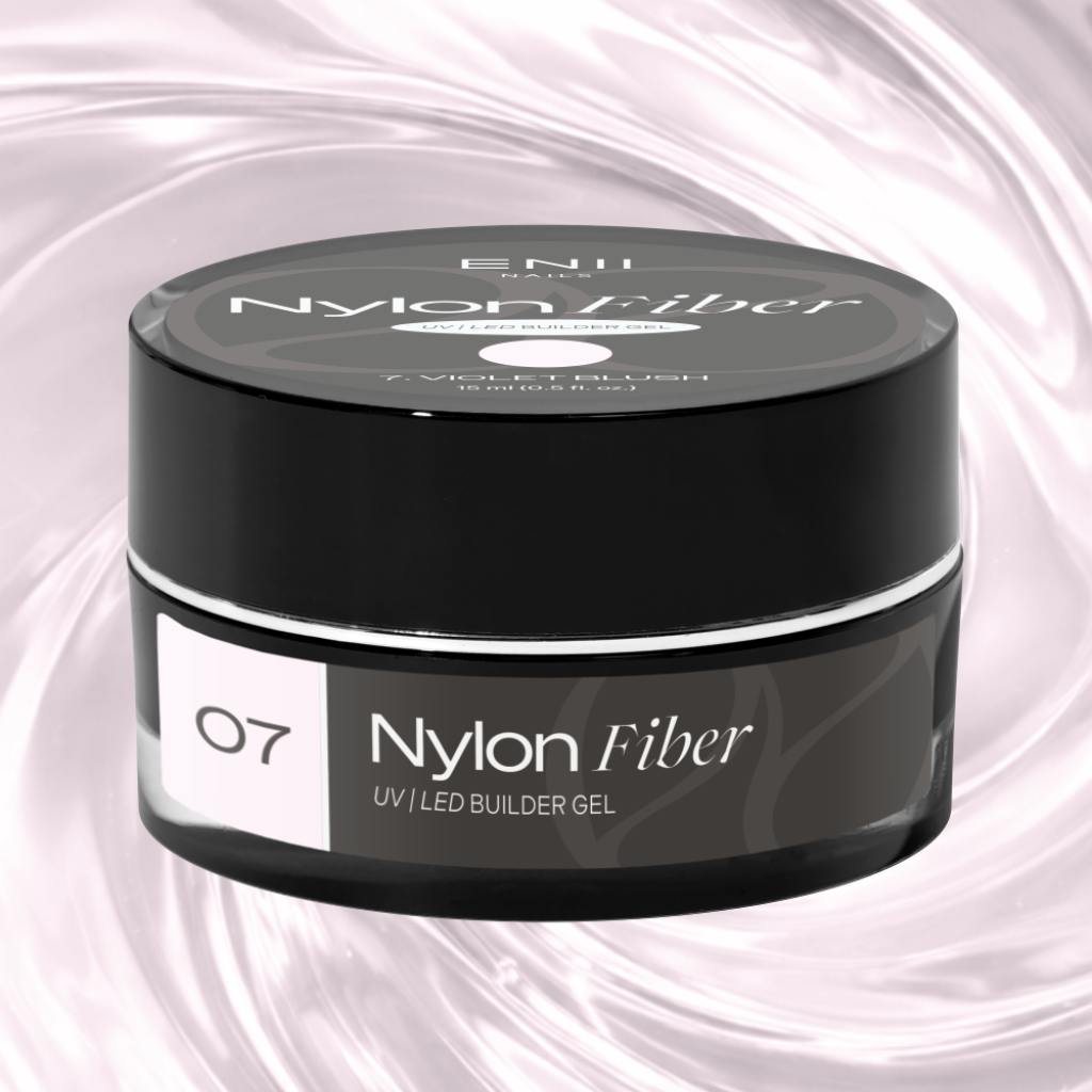 ENII Nylon Fiber Gel 07 Violet Blush - stavební UV LED gel, 15 ml