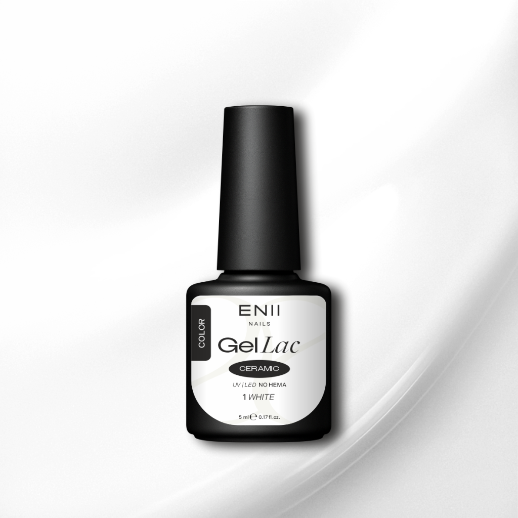 Gel lak Ceramic 01 White - gelový lak bez HEMA, 5 ml
