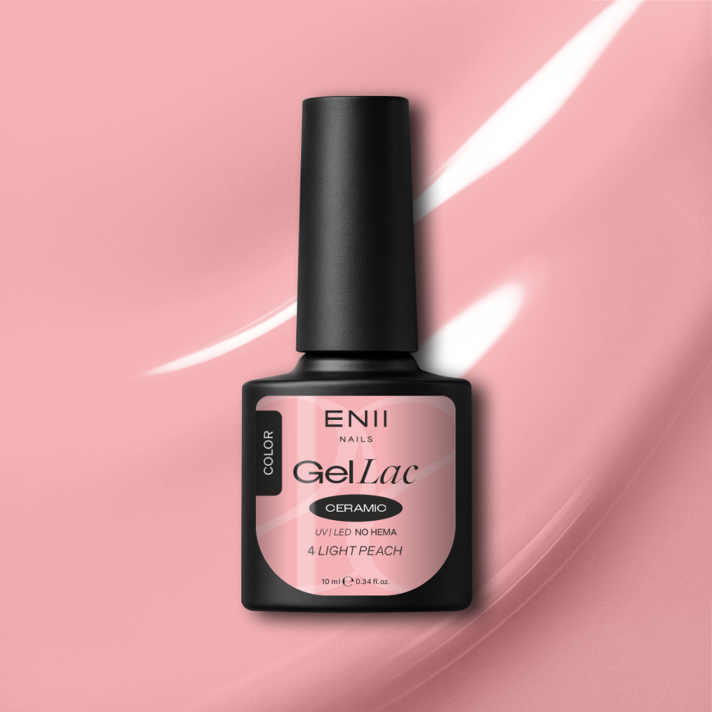 Gel lak Ceramic 04 Light Peach - gelový lak bez HEMA, 10 ml