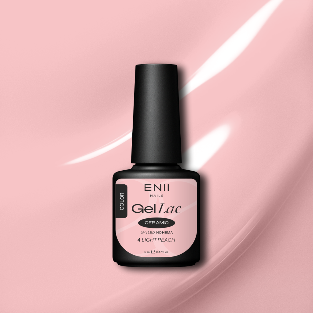 Gel lak Ceramic 04 Light Peach - gelový lak bez HEMA, 5 ml