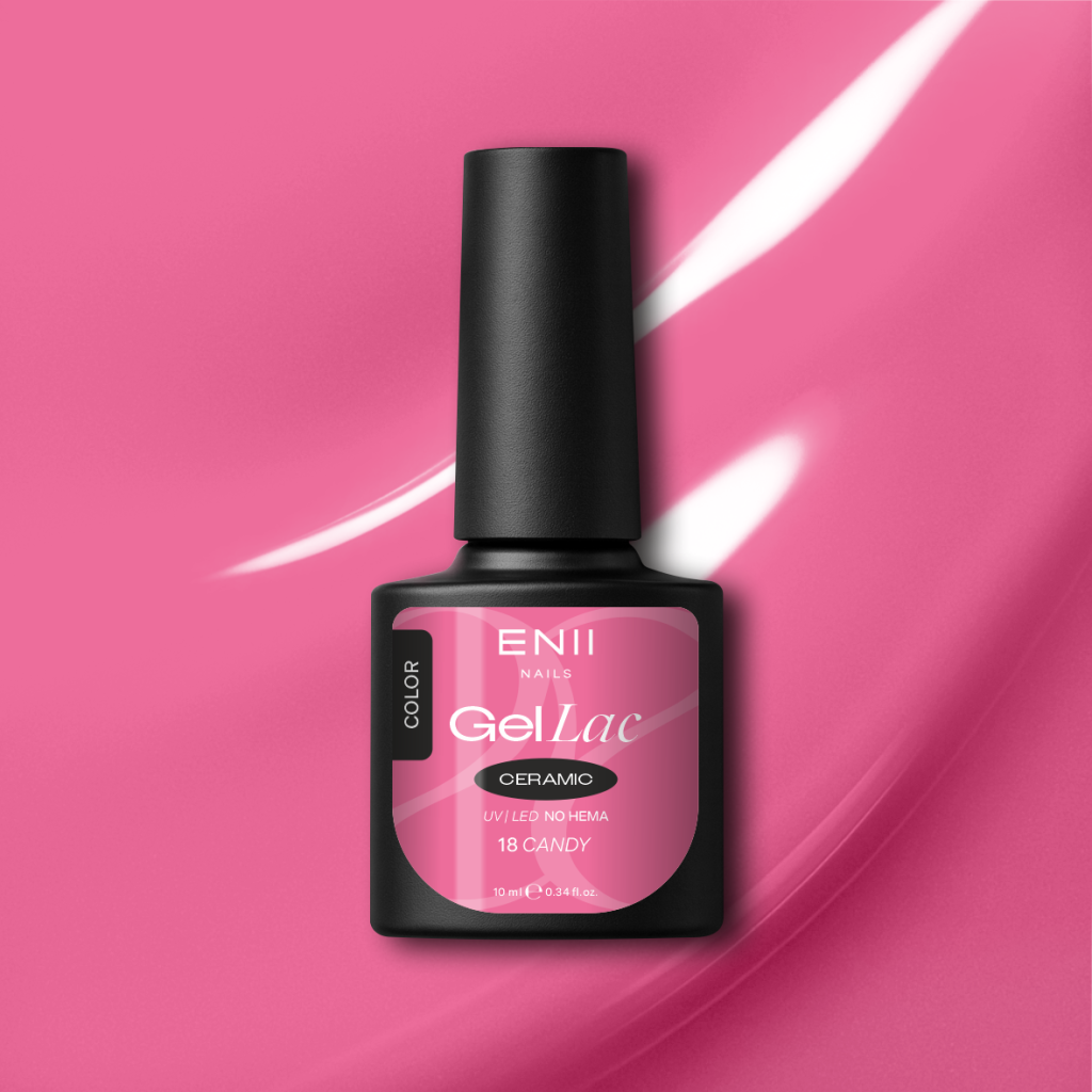 Gel lak Ceramic 18 Candy - gelový lak bez HEMA, 10 ml