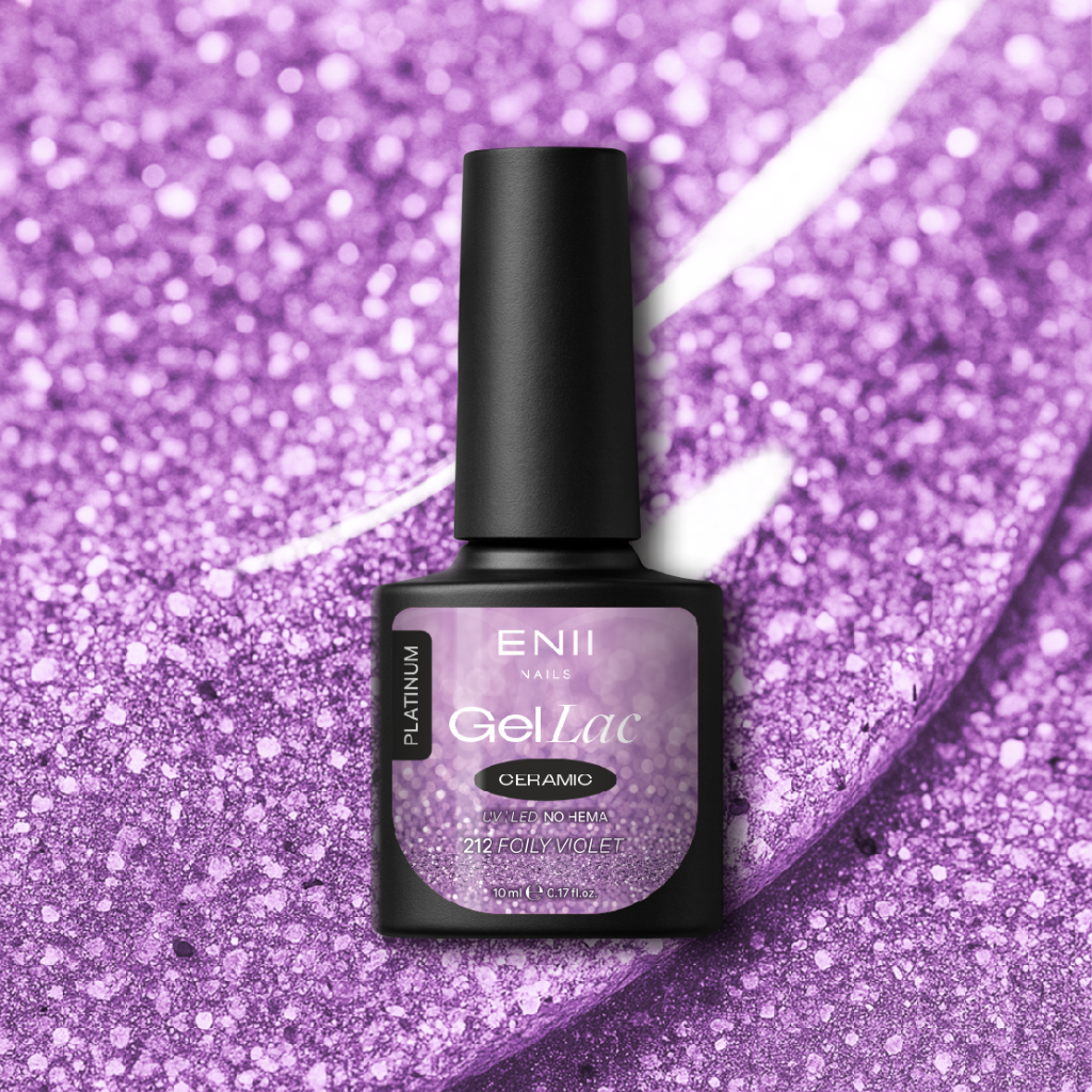 Gel lak Ceramic 212 Foily Violet - gelový lak bez HEMA, 10 ml