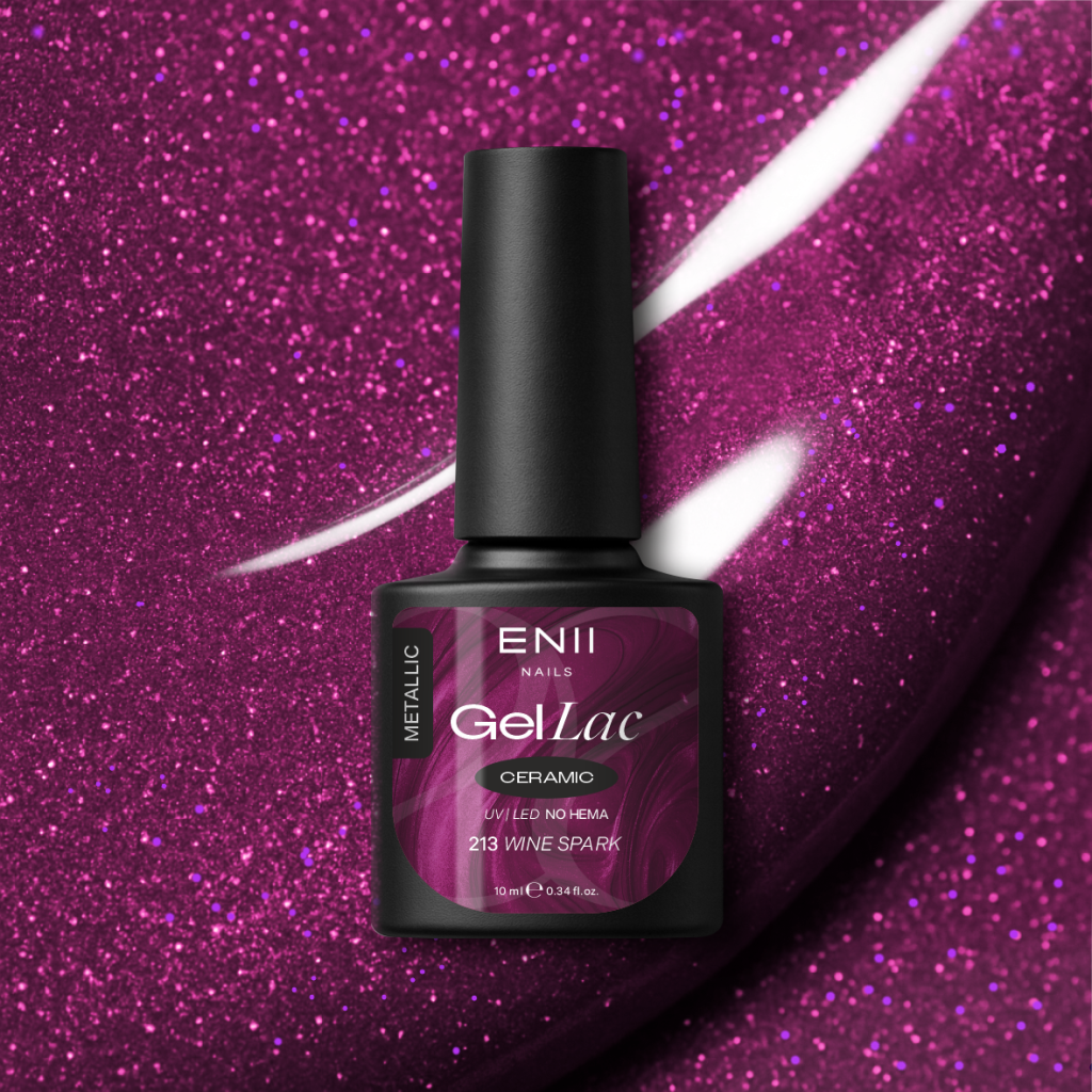 Gel lak Ceramic 213 Wine Spark - gelový lak bez HEMA, 10 ml