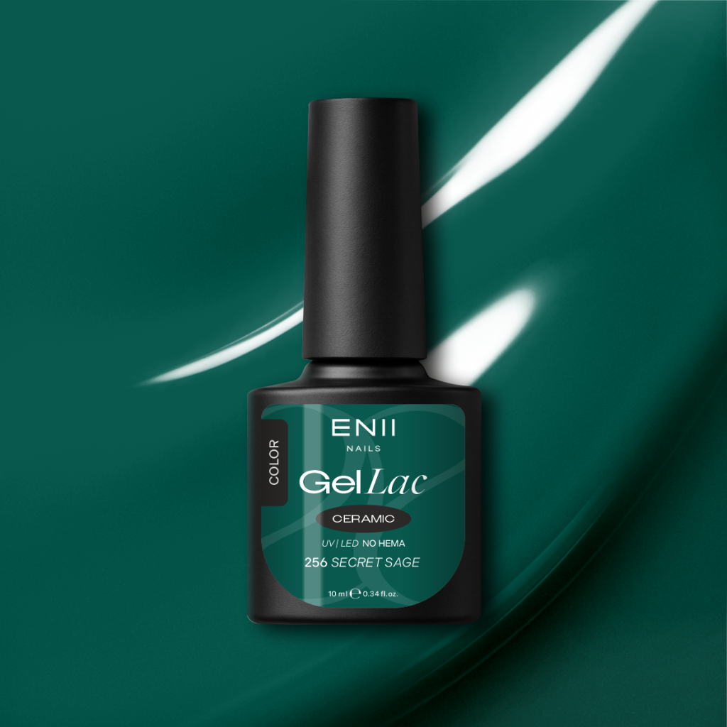 Gel lak Ceramic 256 Secret Sage - gelový lak bez HEMA, 10 ml