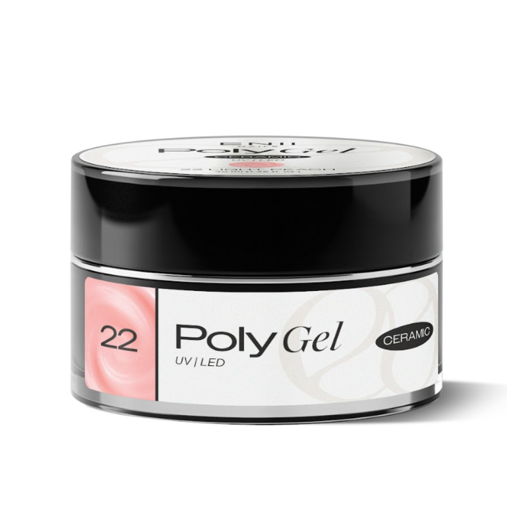 Polygel Ceramic 22 Light Peach - polygel v kelímku, 40 ml