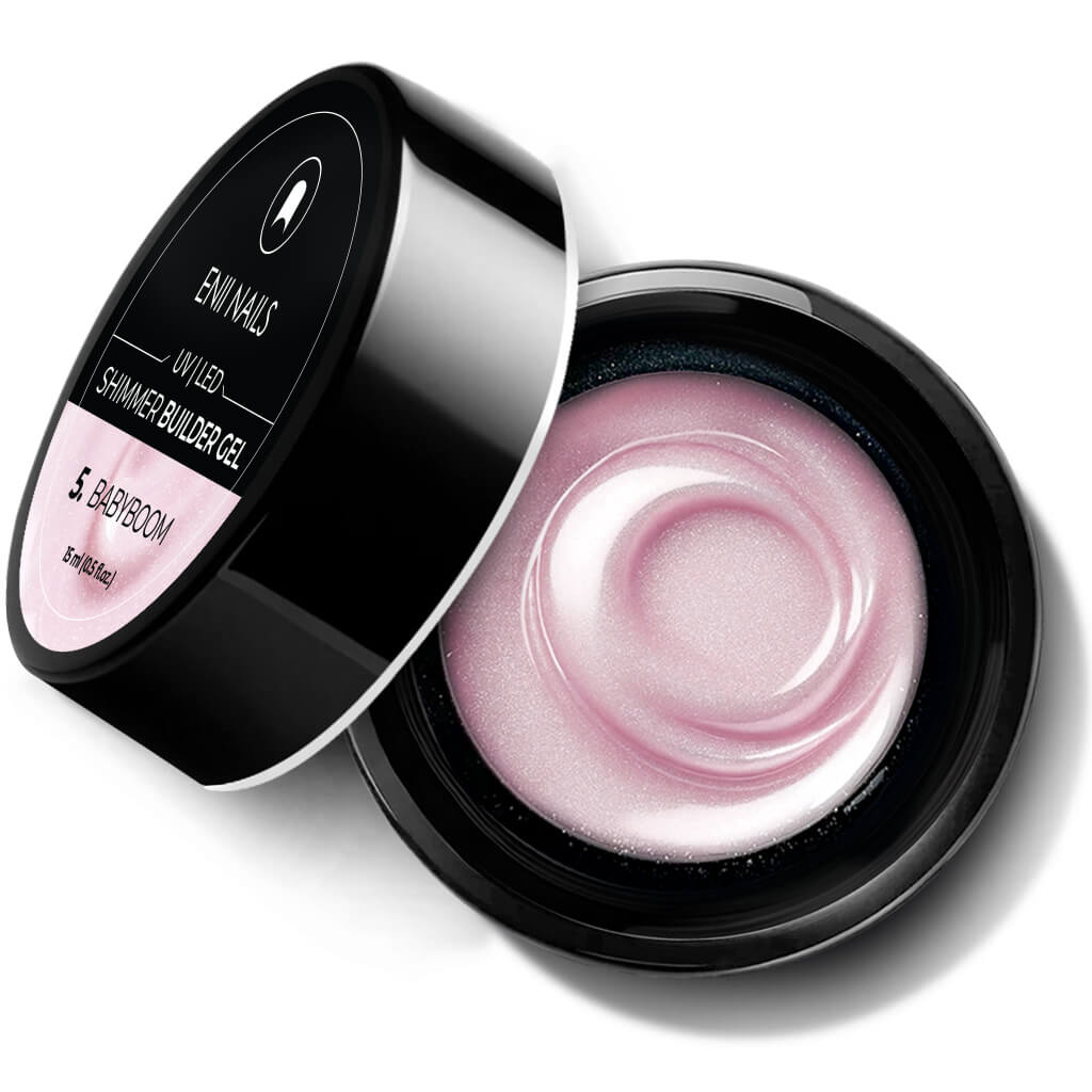 Shimmer Builder Gel 5 Babyboom - třpytivý modelovací gel, 15 ml
